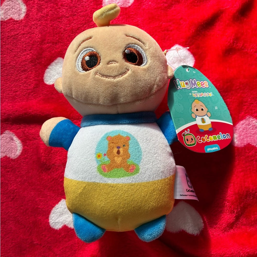 Squishmallows HugMees Plush - Tan, Blue, Yellow